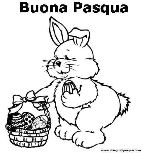 Disegno Coniglio Pasqua