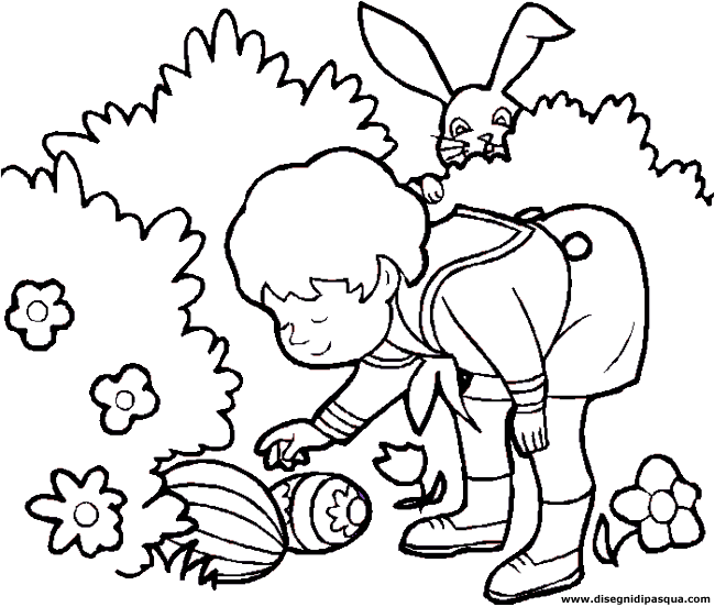 Disegno Coniglio di Pasqua nascosto