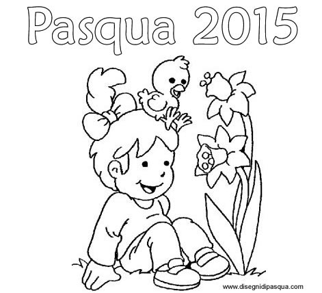 Disegno Pasqua 2015 da colorare