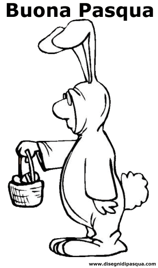Disegno Coniglio Pasqua
