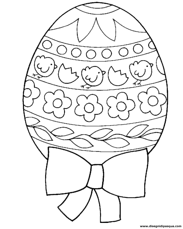 Disegno Uovo Pasquale da colorare
